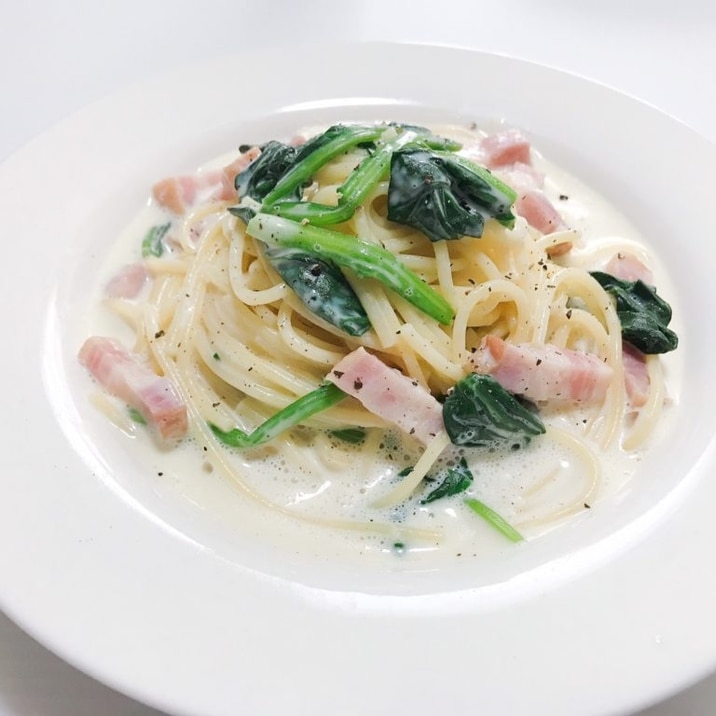 レンジで簡単 ベーコンとほうれん草のクリームパスタ レシピ 作り方 By ふそふそ レンジで簡単 パスタ専門ブログ 楽天レシピ レンジで簡単 ベーコンとほうれん草のクリームパスタ レシピ 作り方 By ふそふそ レンジで簡単 パスタ専門ブログ 楽天レシピ